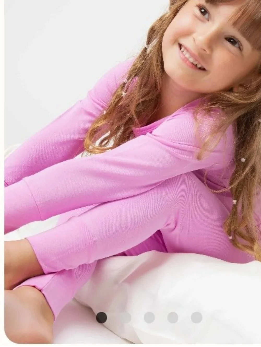 Bums & Roses Kids Bamboo Long Sleeve Pajama Set — Pink